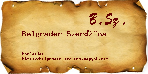 Belgrader Szeréna névjegykártya